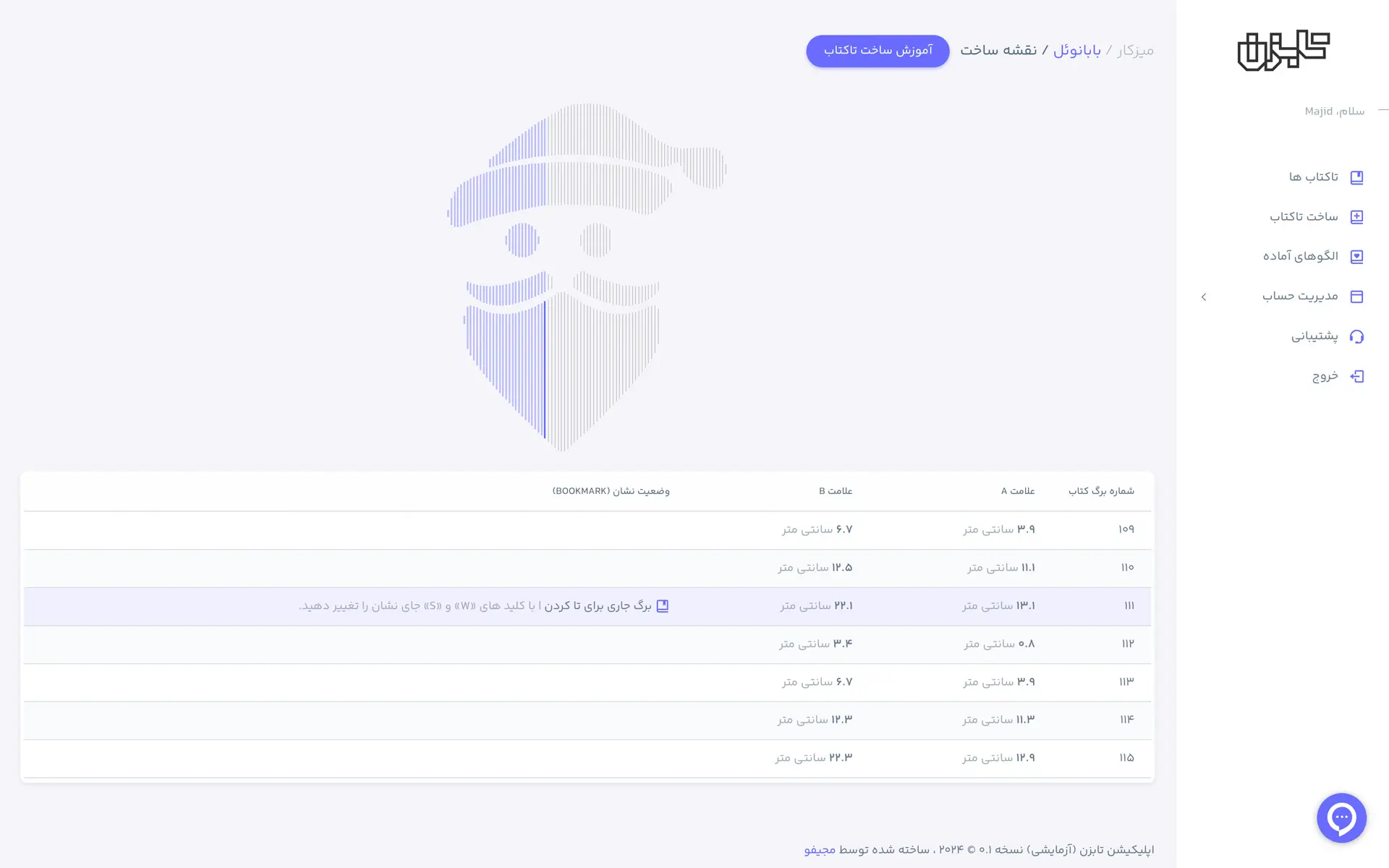 محیط نقشه ساخت تعاملی اپلیکیشن تابزن